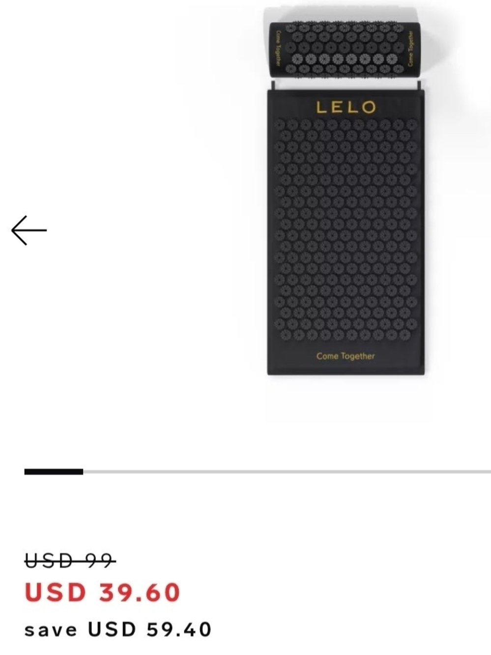 LELO Relax Body Mat Acupressure in Black NWT - Picture 2 of 6